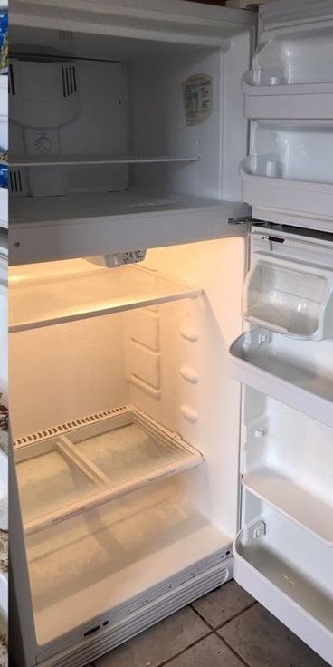 Fridge interior spotless after deep cleaning